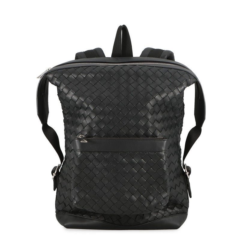 ボッテガヴェネタ リュック イントレチャート バックパック レザー 653118 BOTTEGA VENETA 黒 メンズ