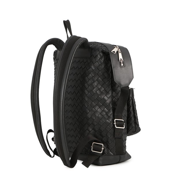 ボッテガヴェネタ リュック イントレチャート バックパック レザー 653118 BOTTEGA VENETA 黒 メンズ