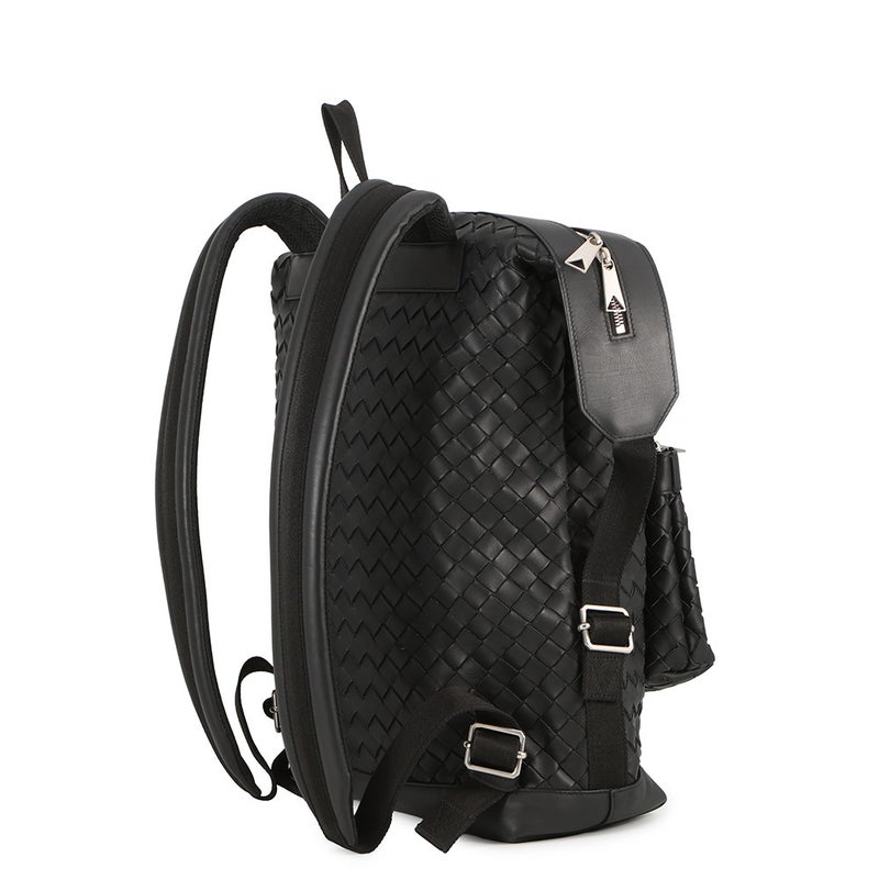 ボッテガヴェネタ リュック イントレチャート バックパック レザー 653118 BOTTEGA VENETA 黒 メンズ