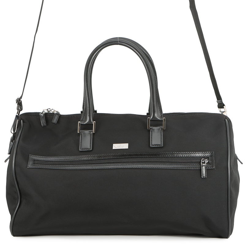 グッチ ボストンバッグ ロゴ ナイロンキャンバス 114674 GUCCI ２wayショルダー 旅行バッグ 黒