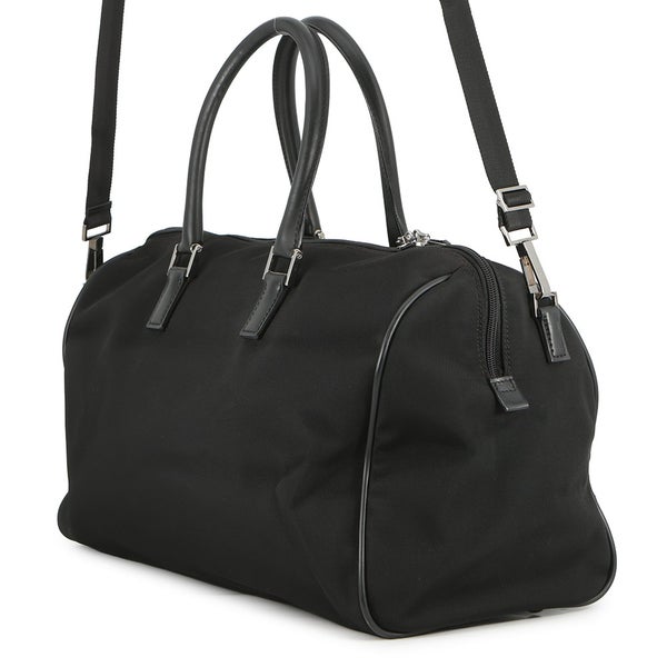 グッチ ボストンバッグ ロゴ ナイロンキャンバス 114674 GUCCI ２wayショルダー 旅行バッグ 黒