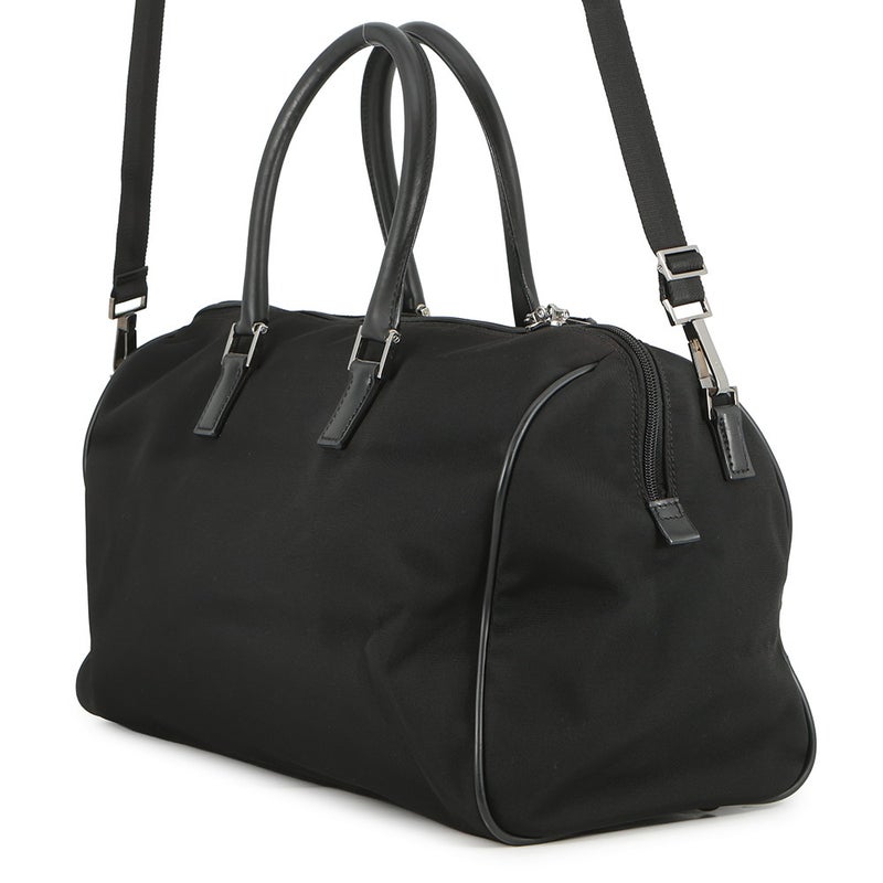 グッチ ボストンバッグ ロゴ ナイロンキャンバス 114674 GUCCI ２wayショルダー 旅行バッグ 黒