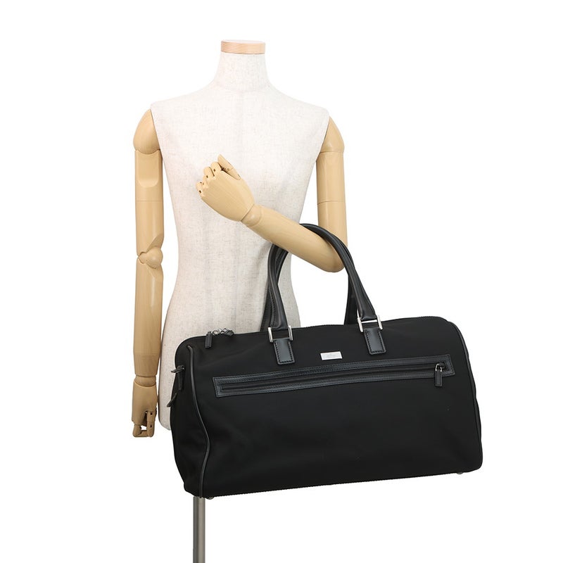 グッチ ボストンバッグ ロゴ ナイロンキャンバス 114674 GUCCI ２wayショルダー 旅行バッグ 黒