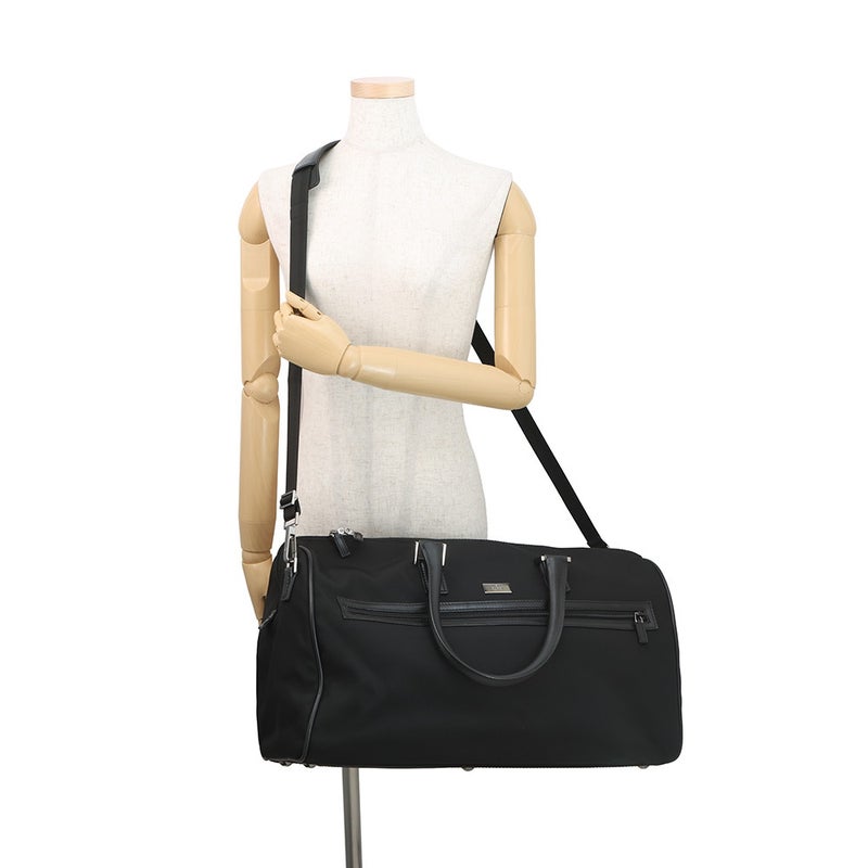 グッチ ボストンバッグ ロゴ ナイロンキャンバス 114674 GUCCI ２wayショルダー 旅行バッグ 黒