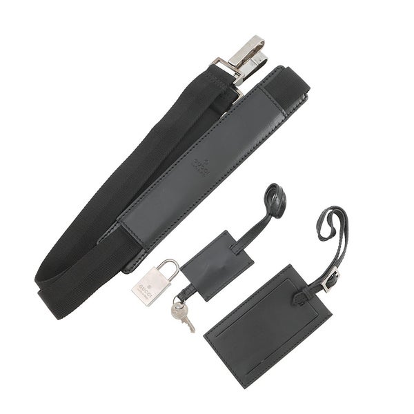 グッチ ボストンバッグ ロゴ ナイロンキャンバス 114674 GUCCI ２wayショルダー 旅行バッグ 黒