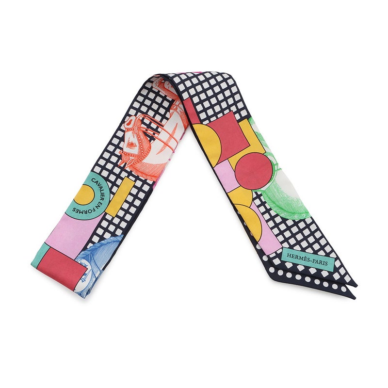 エルメス スカーフ ツイリー カヴァリエ・アン・フォルム Cavalier en Formes HERMES シルクツイル 2024年秋冬