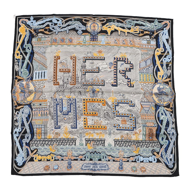 エルメス スカーフ カレ90 Super Silk Quest スーパー・シルク・クエスト HERMES シルク 2023年秋