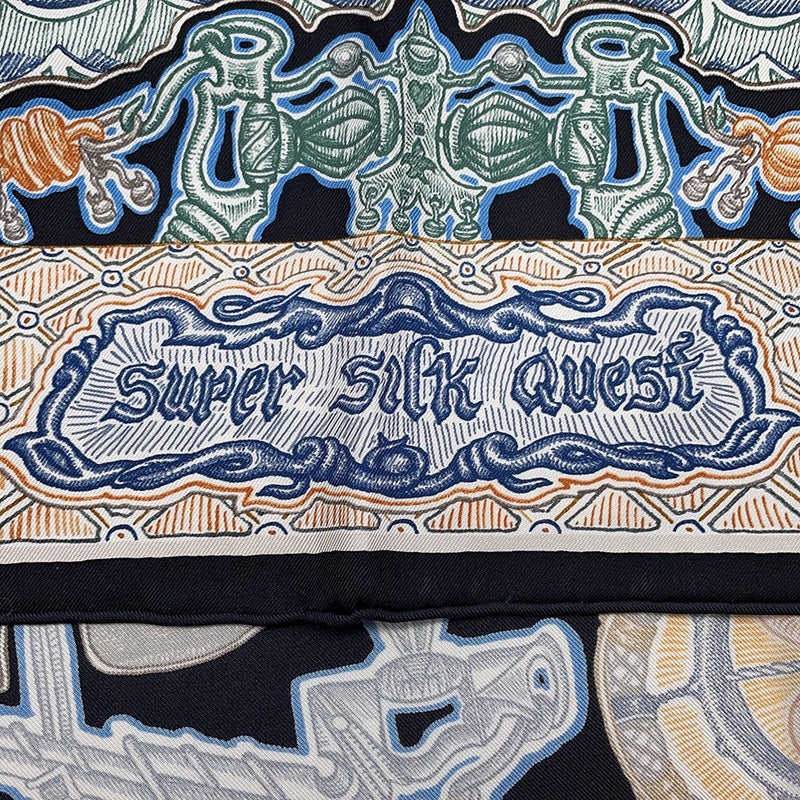 エルメス スカーフ カレ90 Super Silk Quest スーパー・シルク・クエスト HERMES シルク 2023年秋