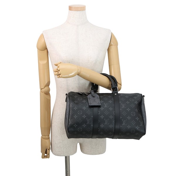 ルイヴィトン ハンドバッグ モノグラム・エクリプス リバース キーポル・バンドリエール 35 M46655 2way ショルダー 黒 ブラック