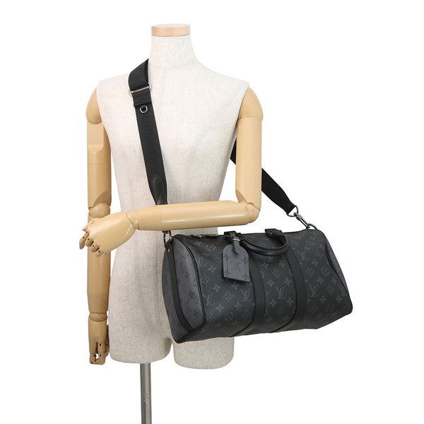 ルイヴィトン ハンドバッグ モノグラム・エクリプス リバース キーポル・バンドリエール 35 M46655 2way ショルダー 黒 ブラック