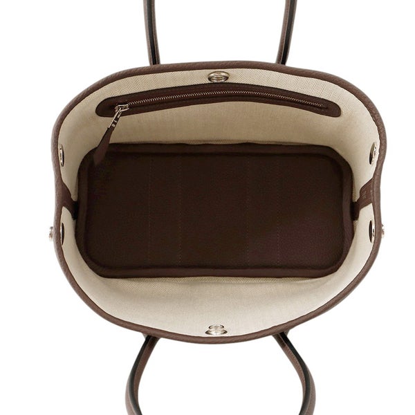 エルメス トートバッグ ネオ・ガーデン 23 ガーデンパーティ ショコラ/シルバー金具 トゴ K刻印