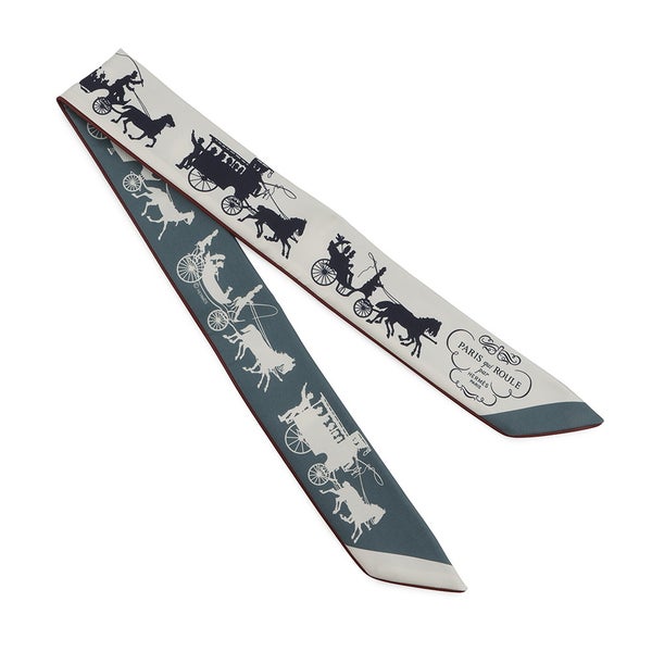 エルメス スカーフ ツイリー 車輪でめぐるパリ・ドゥ・トゥジュール HERMES シルク 2023年秋冬