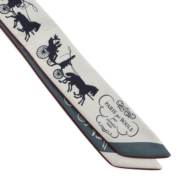 エルメス スカーフ ツイリー 車輪でめぐるパリ・ドゥ・トゥジュール HERMES シルク 2023年秋冬