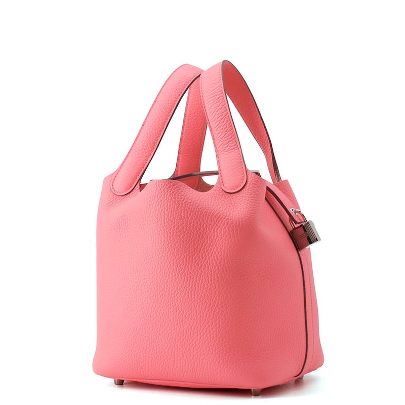 エルメス ハンドバッグ ピコタンロックPM ローズアザレ/シルバー金具 トリヨンクレマンス W刻印