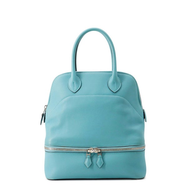 エルメス ハンドバッグ ボリード スクレ ブルーサンシール/シルバー金具 スイフト T刻印