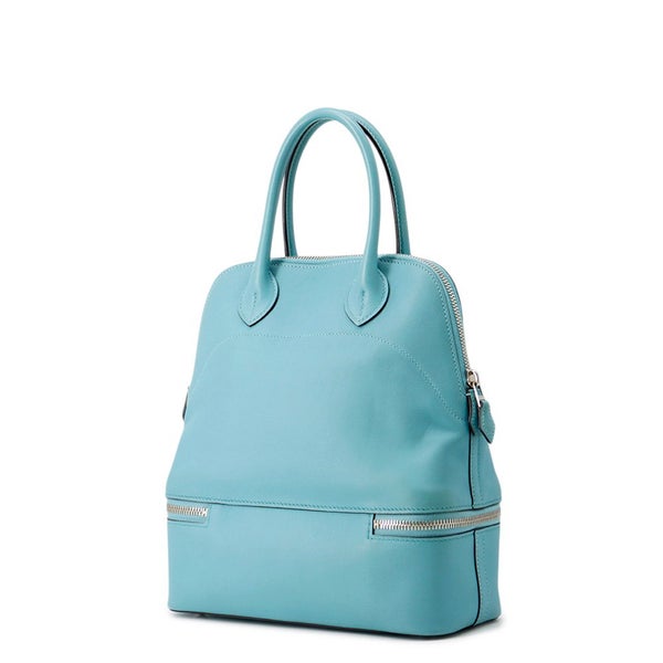 エルメス ハンドバッグ ボリード スクレ ブルーサンシール/シルバー金具 スイフト T刻印