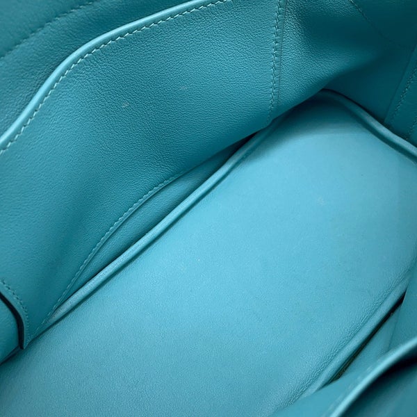 エルメス ハンドバッグ ボリード スクレ ブルーサンシール/シルバー金具 スイフト T刻印