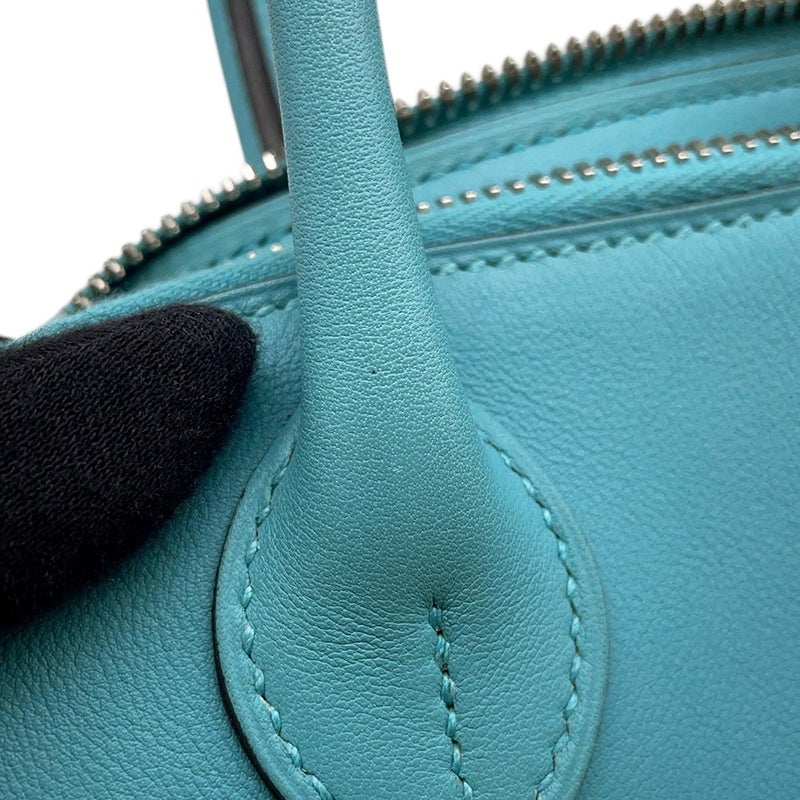 エルメス ハンドバッグ ボリード スクレ ブルーサンシール/シルバー金具 スイフト T刻印