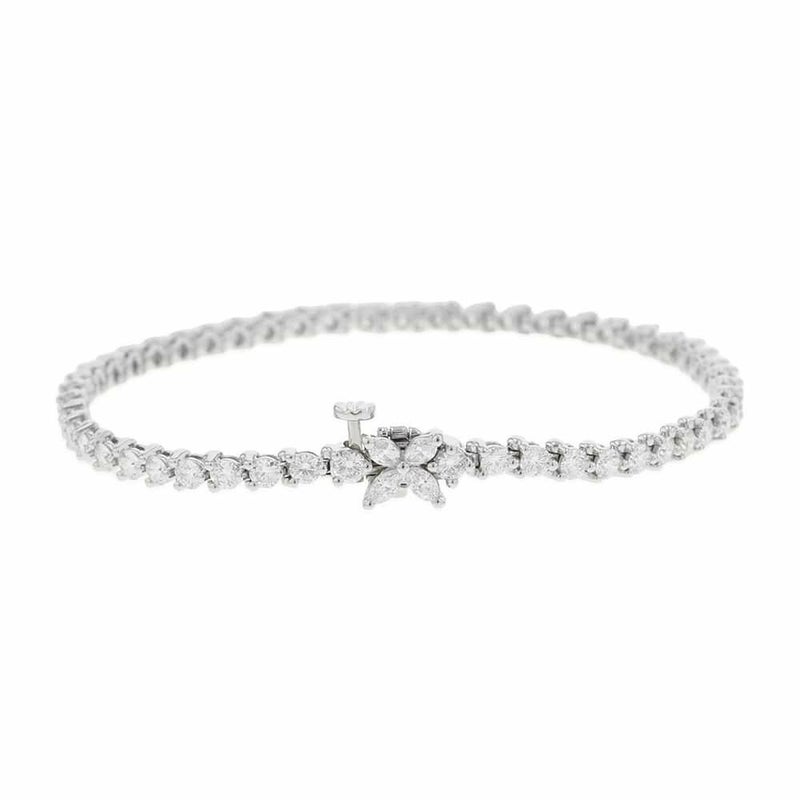ティファニー ブレスレット ビクトリア ダイヤモンド ライン ブレスレット ダイヤモンド Pt950プラチナ Tiffany&Co. ジュエリー