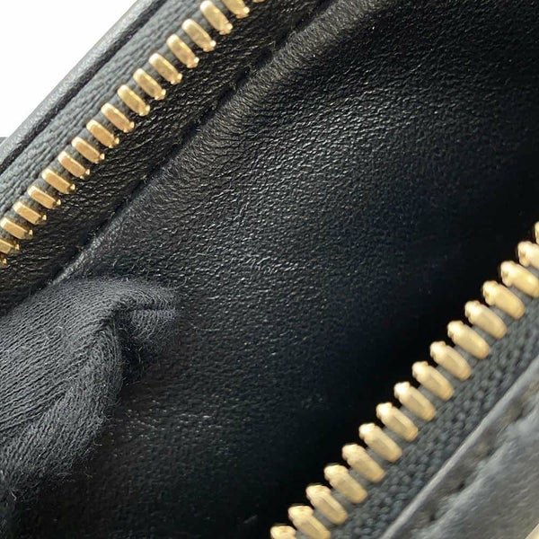 シャネル ハンドバッグ シェブロン ココマーク ボーリングバッグ ラムスキン CHANEL 2way 黒