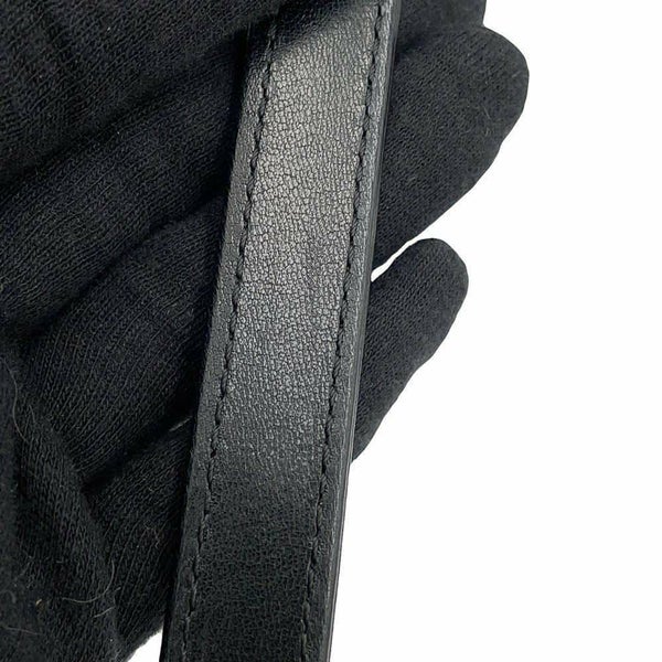 シャネル ハンドバッグ シェブロン ココマーク ボーリングバッグ ラムスキン CHANEL 2way 黒