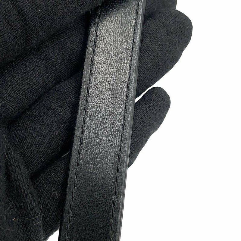 シャネル ハンドバッグ シェブロン ココマーク ボーリングバッグ ラムスキン CHANEL 2way 黒