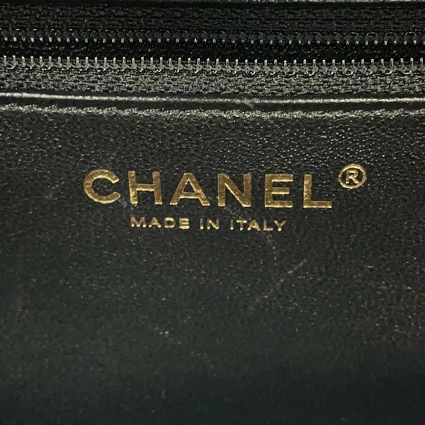 シャネル ハンドバッグ シェブロン ココマーク ボーリングバッグ ラムスキン CHANEL 2way 黒