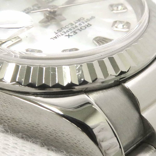 ロレックス デイトジャスト K18WG 松坂屋400周年記念モデル 179179NG ホワイトマザーオブパール/9PD/1Pサファイア文字盤