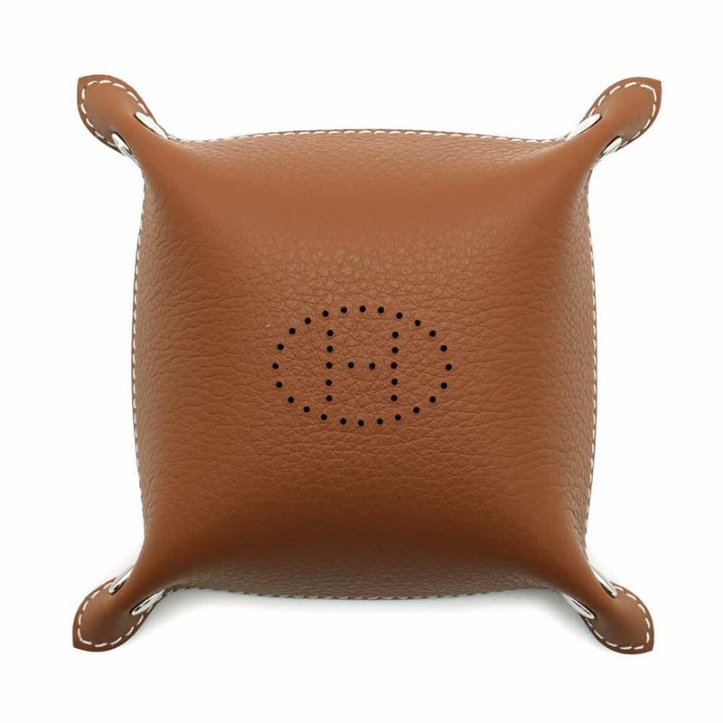 エルメス トレイ ヴィド・ポッシュ ミーズ・エ・ルランス ミニ ゴールド/キュイーブル/シルバー金具 トゴ/エバーカラー B刻印