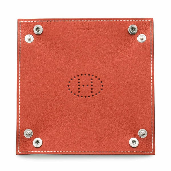 エルメス トレイ ヴィド・ポッシュ ミーズ・エ・ルランス ミニ ゴールド/キュイーブル/シルバー金具 トゴ/エバーカラー B刻印