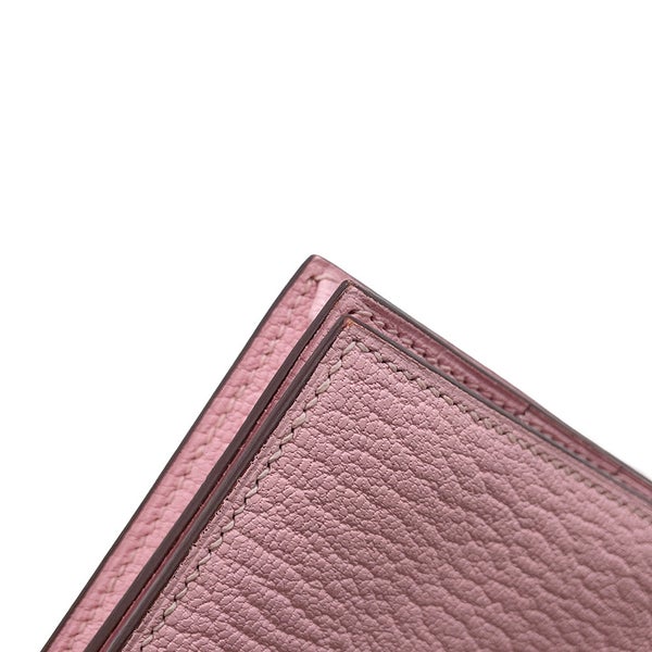 エルメス 長財布 ベアンスフレ ローズサクラ/シルバー金具 シェブルミゾル T刻印 財布