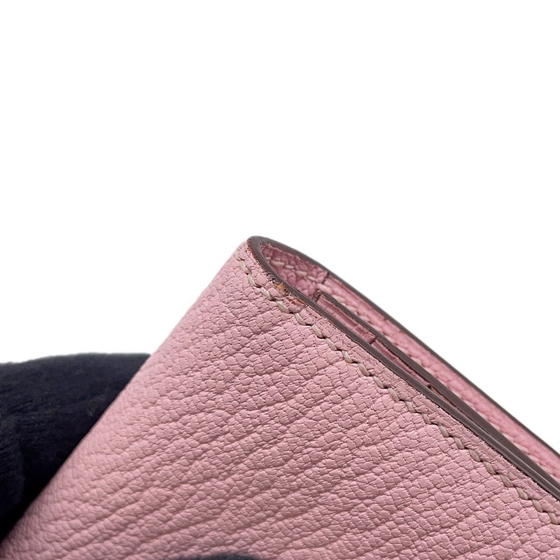 エルメス 長財布 ベアンスフレ ローズサクラ/シルバー金具 シェブルミゾル T刻印 財布