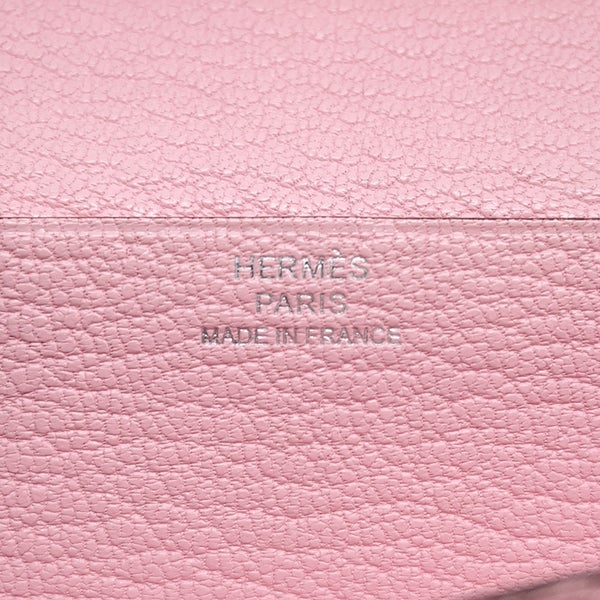 エルメス 長財布 ベアンスフレ ローズサクラ/シルバー金具 シェブルミゾル T刻印 財布