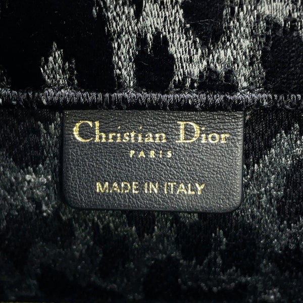 クリスチャン・ディオール トートバッグ ブックトート レオパード ミディアム M1296ZTGT Christian Dior 黒