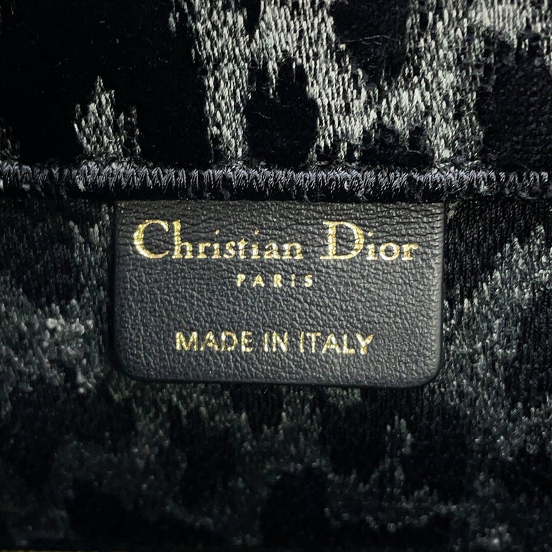 クリスチャン・ディオール トートバッグ ブックトート レオパード ミディアム M1296ZTGT Christian Dior 黒