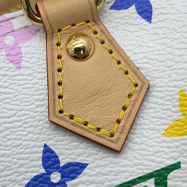 ルイヴィトン ハンドバッグ モノグラム・マルチカラー LV × TM ナノ・スピーディ M13391 2way 白 ホワイト 村上隆 コラボ