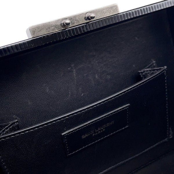 サンローランパリ バニティ バッグ パテント SAINT LAURENT PARIS ２wayショルダー 黒