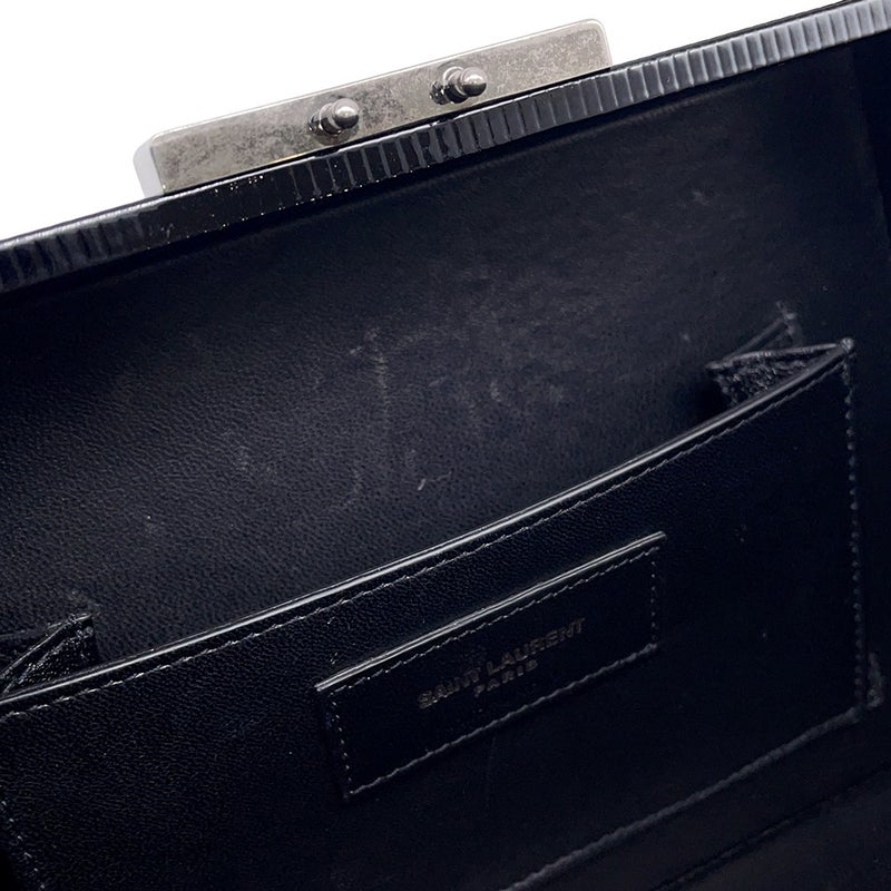 サンローランパリ バニティ バッグ パテント SAINT LAURENT PARIS ２wayショルダー 黒