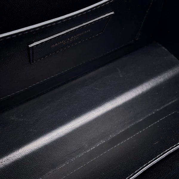 サンローランパリ バニティ バッグ パテント SAINT LAURENT PARIS ２wayショルダー 黒