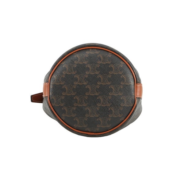 セリーヌ ショルダーバッグ スモール ドローストリングバッグ トリオンフキャンバス 191142BZJ 04LU  CELINE マカダム バッグ