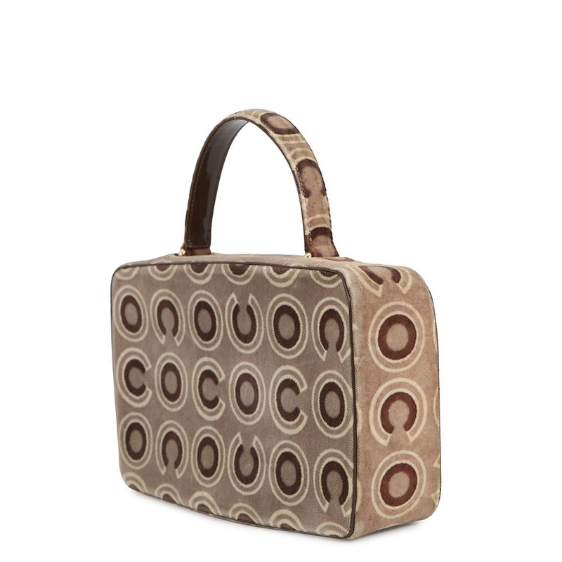 シャネル ハンドバッグ COCO トップハンドル ベロア CHANEL