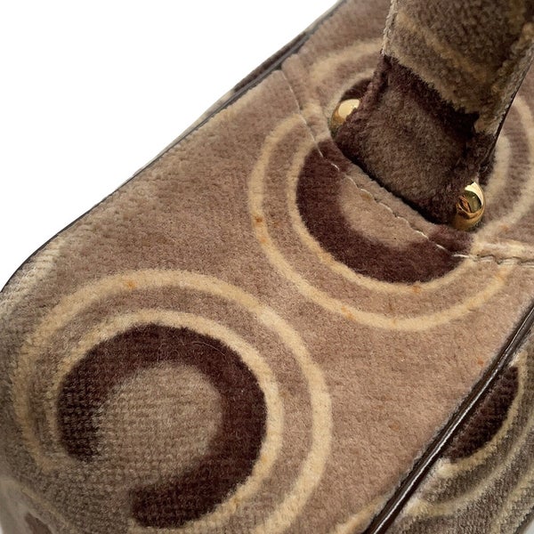 シャネル ハンドバッグ COCO トップハンドル ベロア CHANEL
