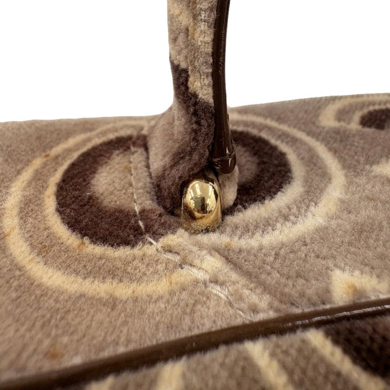 シャネル ハンドバッグ COCO トップハンドル ベロア CHANEL