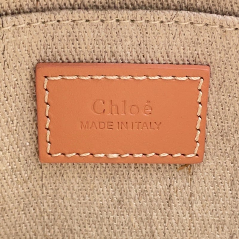 クロエ ハンドバッグ ウッディ トート ミニ キャンバス シャイニーカーフスキン CHC24UP237L17847 Chloe ２wayショルダー