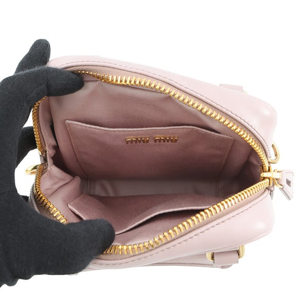 ミュウミュウ ハンドバッグ ロゴ レザー MIUMIU ２wayショルダー