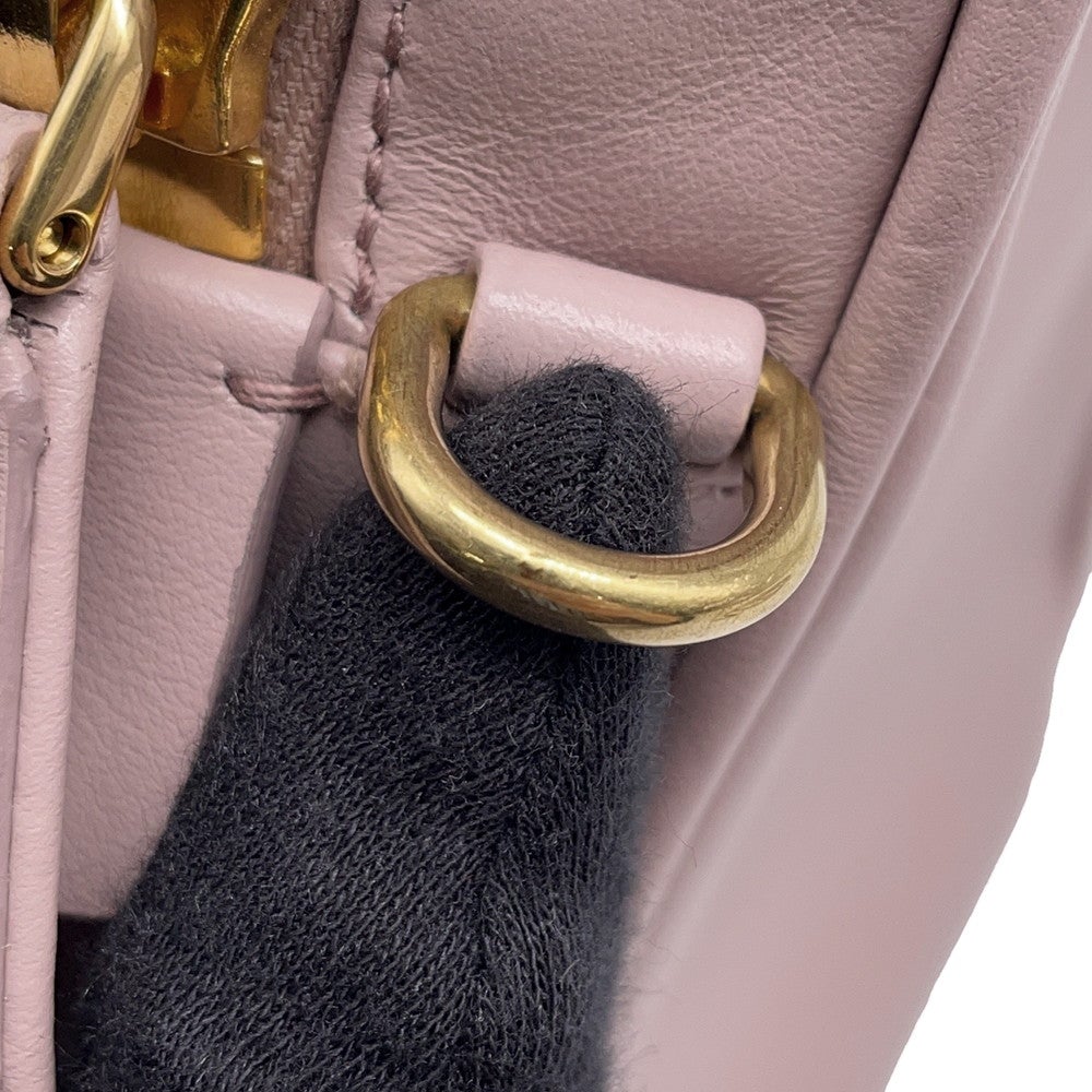 ミュウミュウ ハンドバッグ ロゴ レザー MIUMIU 2wayショルダー