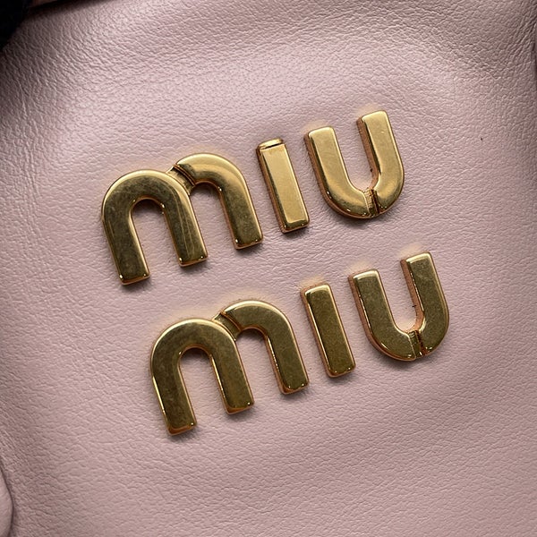 ミュウミュウ ハンドバッグ ロゴ レザー MIUMIU ２wayショルダー