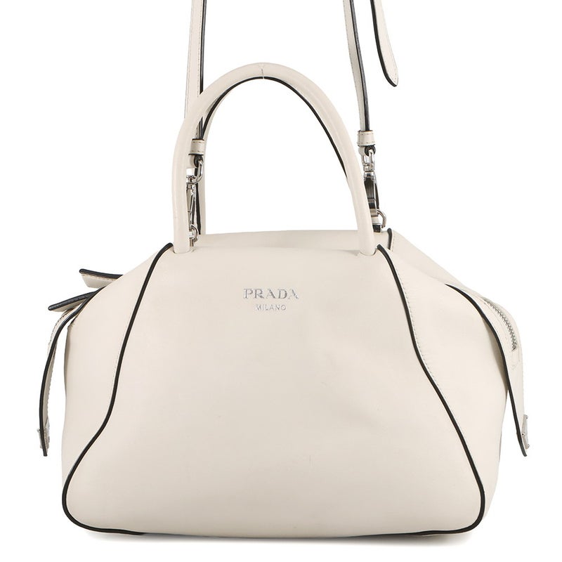 プラダ ハンドバッグ スーパーノヴァ ミディアム レザー1BA365 PRADA ２wayショルダー 白