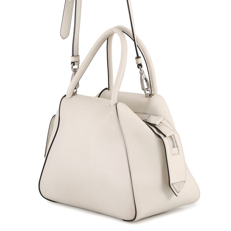 プラダ ハンドバッグ スーパーノヴァ ミディアム レザー1BA365 PRADA ２wayショルダー 白