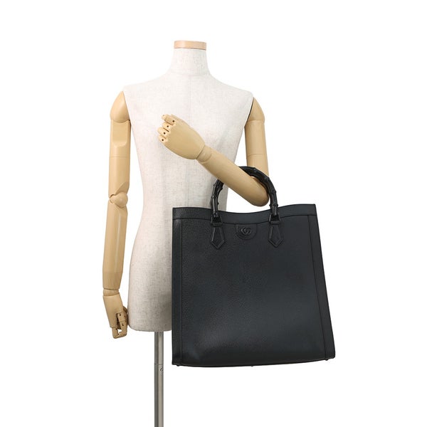 グッチ トートバッグ ダイアナ バンブー ラージ 703218 GUCCI 2way 黒